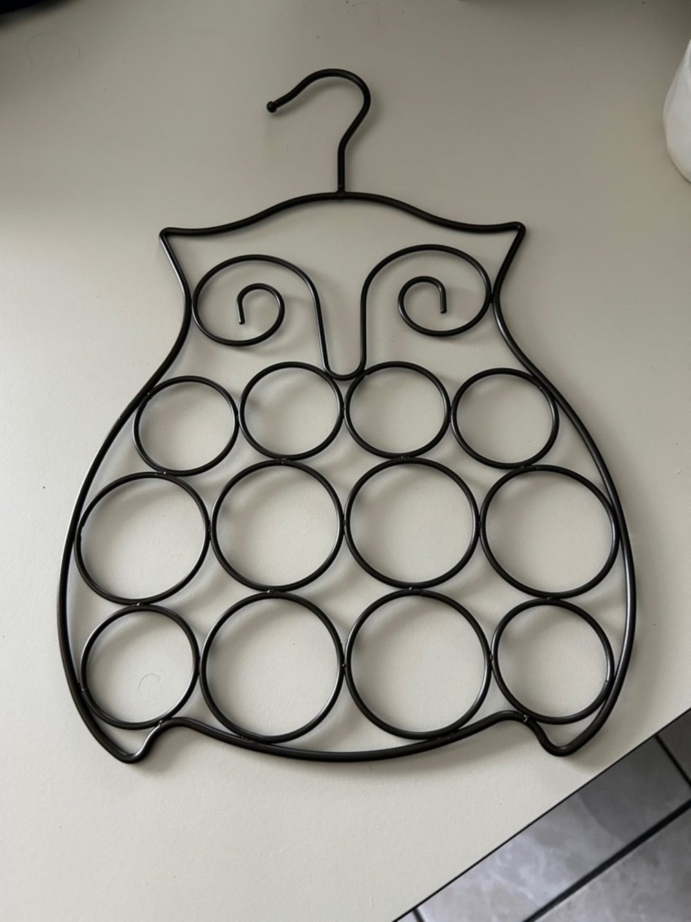 Bronze Owl-Shaped scarf-organizer